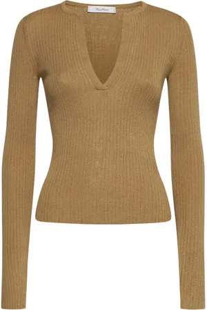 Max Mara Dames, Truien, Bruin, Maat: L Zijde