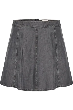 My Essential Wardrobe Dames, Rokken, Grijs, Maat: 2XL Katoen