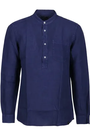 FAY Heren, Overhemden, Blauw, Maat: L Linnen