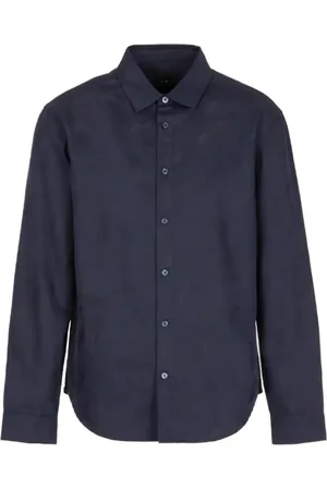 Armani Exchange Heren, Overhemden, Blauw, Maat: S Katoen