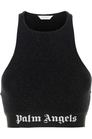 Palm Angels Dames, Tops, Zwart, Maat: M Viscose