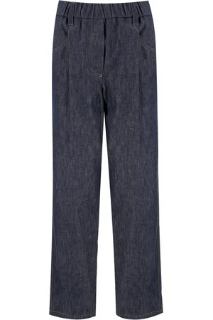 Brunello Cucinelli Dames, Broeken, Blauw, Maat: S Denim