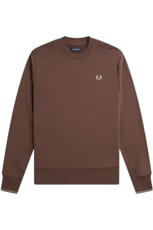 Fred Perry Heren, Sweatshirts & Hoodies, Bruin, Maat: L Katoen