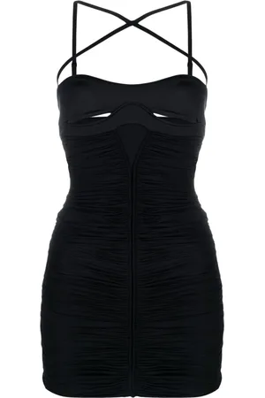 MUGLER Dames, Jurken, Zwart, Maat: S Polyamide