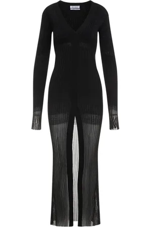 The Attico Dames, Jurken, Zwart, Maat: 2XS Wol