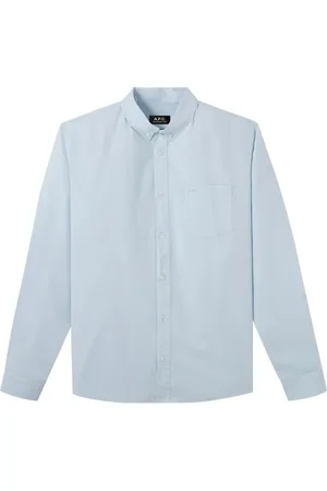 A.P.C. Heren, Overhemden, Blauw, Maat: S Katoen