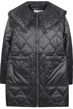 Ganni Dames, Jassen, Zwart, Maat: 2Xs/Xs Nylon