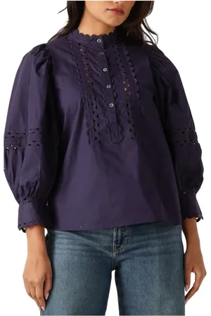 Antik Batik Dames, Blouses & Shirts, Paars, Maat: M