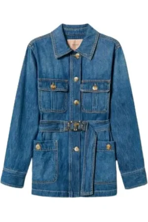 Twin-Set Dames, Jassen, Blauw, Maat: XS Denim