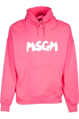 Msgm Heren, Sweatshirts & Hoodies, Roze, Maat: S Katoen