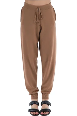 Stella McCartney Dames, Broeken, Bruin, Maat: XS Wol