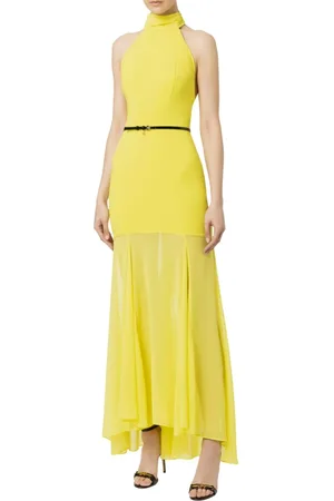 Elisabetta Franchi Dames, Jurken, Geel, Maat: XL Poliester