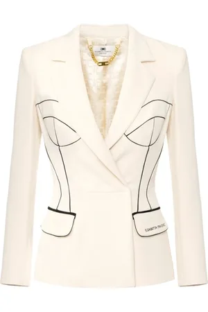 Elisabetta Franchi Dames, Jassen, , Maat: M Leer