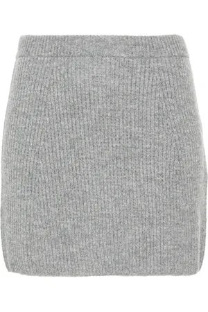 Sportmax Dames, Rokken, Grijs, Maat: S Wol