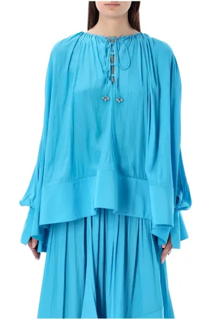 Lanvin Dames, Blouses & Shirts, Blauw, Maat: S Poliester