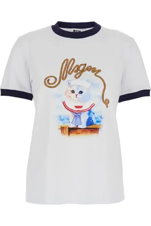 Msgm Dames, Tops, Wit, Maat: L Katoen