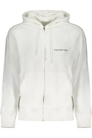 Calvin Klein Heren, Sweatshirts & Hoodies, Wit, Maat: 2XL Katoen