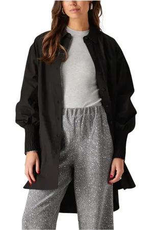 Alix the label Dames, Blouses & Shirts, Zwart, Maat: S