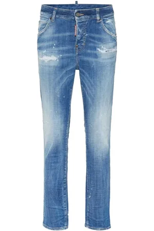 Dsquared2 Dames, Jeans, Blauw, Maat: 2XS Katoen
