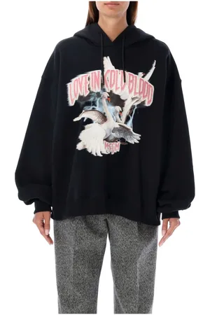 Msgm Dames, Sweatshirts & Hoodies, Zwart, Maat: M Katoen