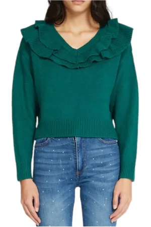 Silvian Heach Dames, Truien, Groen, Maat: M Viscose