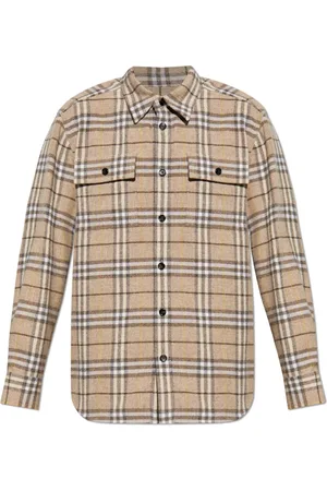 Burberry Heren, Overhemden, , Maat: L Wol
