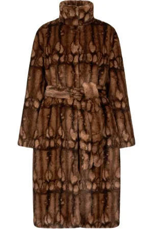 Roberto Cavalli Dames, Mantels, Bruin, Maat: S