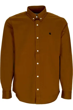 Carhartt Heren, Overhemden, Bruin, Maat: XL Katoen