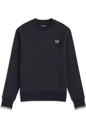 Fred Perry Heren, Sweatshirts & Hoodies, Zwart, Maat: S Katoen