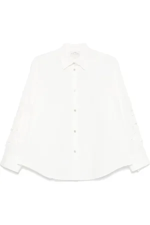 FORTE FORTE Dames, Blouses & Shirts, Wit, Maat: S Katoen