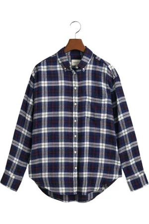 GANT Dames, Blouses & Shirts, Blauw, Maat: M Katoen