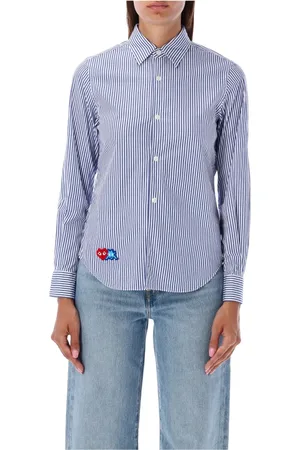 Comme des Garçons Dames, Blouses & Shirts, Blauw, Maat: S
