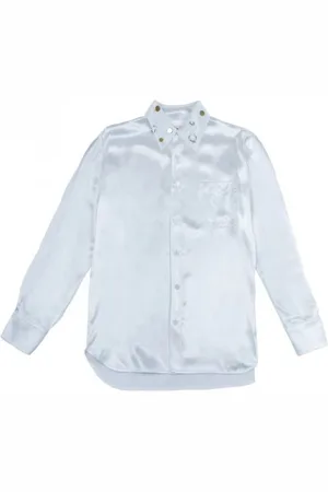 Marni Dames, Blouses & Shirts, Wit, Maat: S Leer
