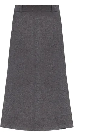 Brunello Cucinelli Dames, Rokken, Grijs, Maat: M Wol