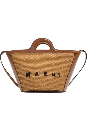 Marni Dames, Tassen, Bruin, Maat: ONE Size Katoen