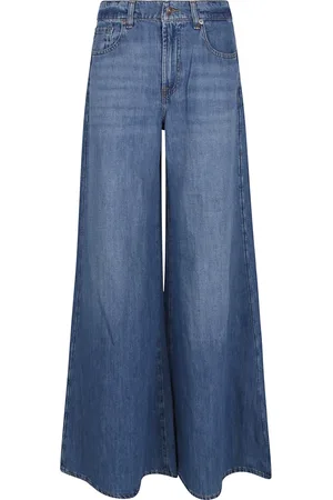 7 for all Mankind Dames, Jeans, Blauw, Maat: W24 Linnen