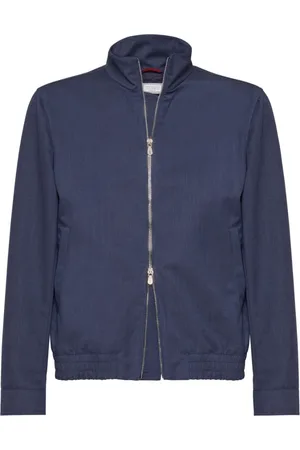 Brunello Cucinelli Heren, Jassen, Blauw, Maat: 2XL Denim
