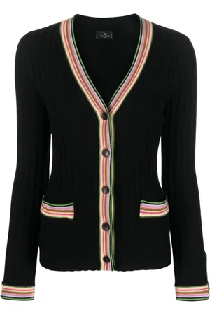 Etro Dames, Truien, Zwart, Maat: L Wol