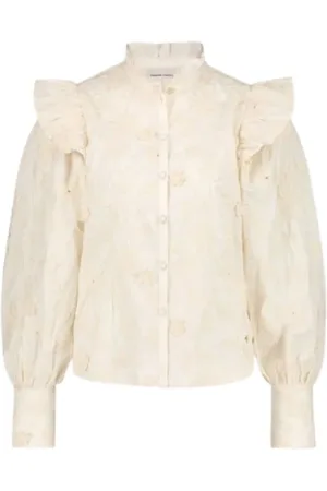 Fabienne Chapot Dames, Blouses & Shirts, Wit, Maat: XS Katoen