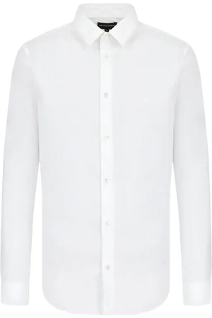 Emporio Armani Heren, Overhemden, Wit, Maat: 3XL Katoen