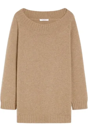 Max Mara Dames, Truien, Bruin, Maat: L Wol