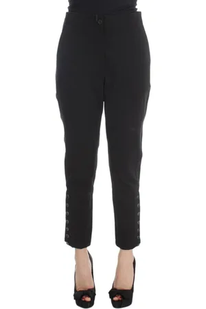 ERMANNO SCERVINO Dames, Broeken, Zwart, Maat: XS Katoen