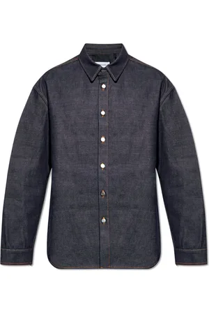 Salvatore Ferragamo Heren, Overhemden, Blauw, Maat: 2XL Denim