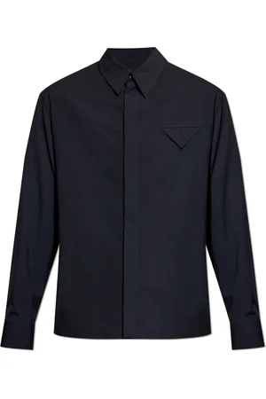 Bottega Veneta Heren, Overhemden, Blauw, Maat: XL Wol