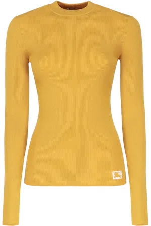 Burberry Dames, Truien, Geel, Maat: M Wol