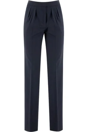 Fabiana Filippi Dames, Broeken, Blauw, Maat: XL Wol