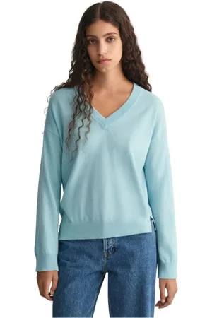 GANT Dames, Truien, Blauw, Maat: XL Wol