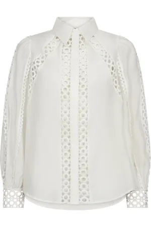 Copenhagen Muse Dames, Blouses & Shirts, Wit, Maat: L Poliester