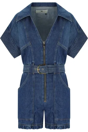 Elisabetta Franchi Dames, Jumpsuits & Playsuits, Blauw, Maat: XS Denim