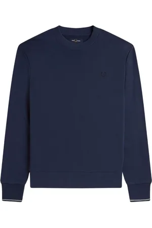 Fred Perry Heren, Sweatshirts & Hoodies, Blauw, Maat: L Katoen